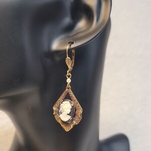 Vintage Style Cameo Earrings
